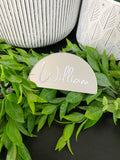 Acrylic Half Circle Name Place Card