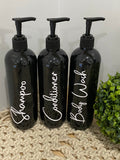 Plastic Pump Bottles- 1 Litre set of 3