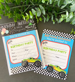 Birthday invitations- Car 2 theme