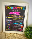 My First Day of School Poster- A3