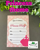 Birthday invitations- Princess theme