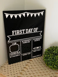 First Day/ Last Day Boards 30x40cm