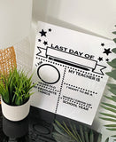 First Day/ Last Day Boards 30x40cm