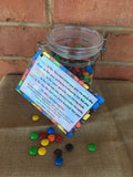M&M Teacher Poem Cards