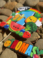 3D Cake Topper Hey Bear sensory Fruit theme