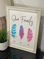 Our Tribe/Family Feather Prints