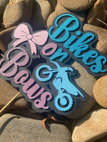 3D Cake Topper Gender Reveal bikes & bows
