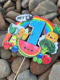 3D Cake Topper Hey Bear sensory Fruit theme