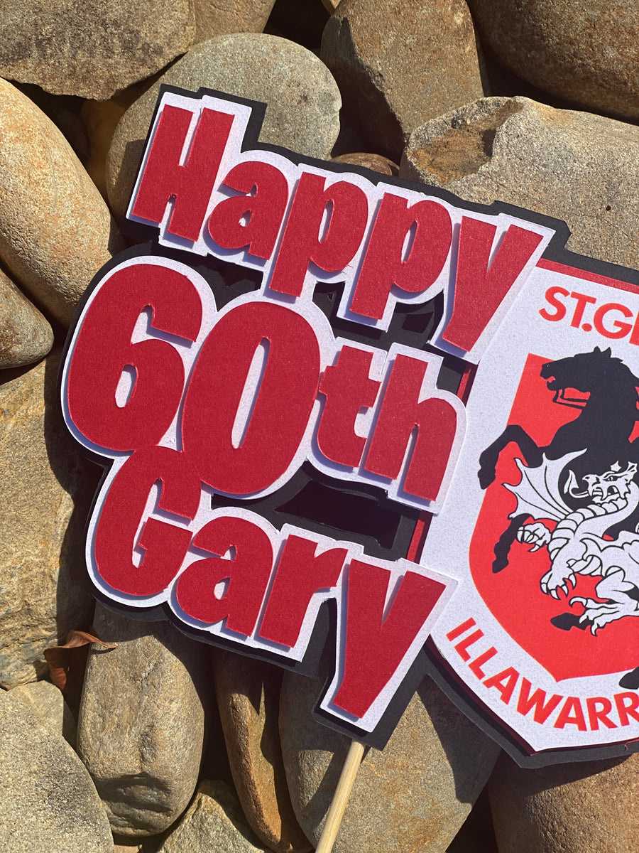 3D Cake Topper St George Dragons theme – Toad and Co Designs
