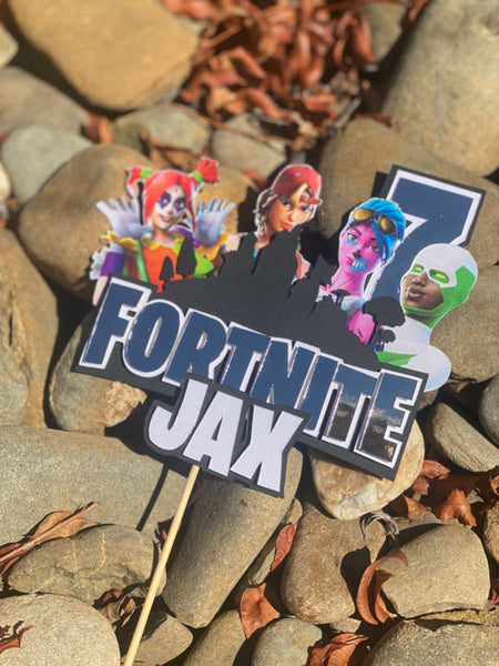 3D Cake Topper Fortnite + Characters Theme