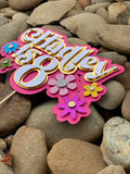 3D Cake Topper Flower Theme