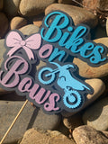 3D Cake Topper Gender Reveal bikes & bows