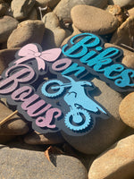 3D Cake Topper Gender Reveal bikes & bows