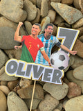 3D Cake Topper Messi and Ronaldo soccer theme