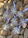 Personalised Christmas baubles with snowflakes