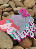 3D Cake Topper Mermaid style 1 Theme