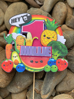 3D Cake Topper Hey Bear sensory Fruit theme