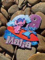 3D Cake topper Stitch and Angel theme