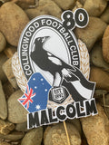 3D Cake Topper Collingwood Magpies AFL Theme
