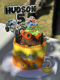 3D Cake Topper Monster Trucks theme