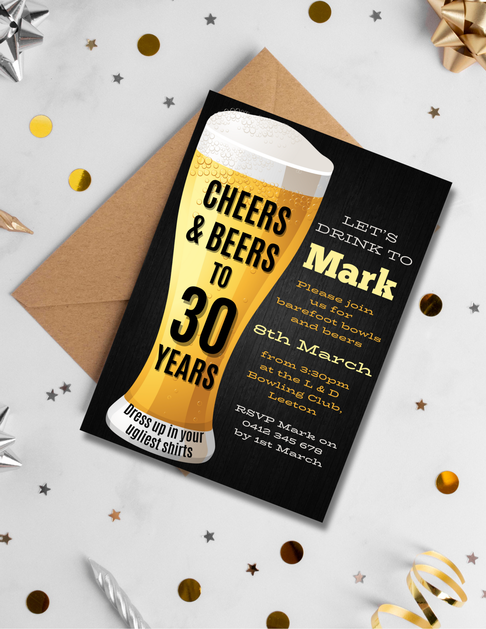 strapless open back dress Cheers and Beers Birthday Invitation Design (DIGITAL FILE ONLY) – Toad and  Co Designs