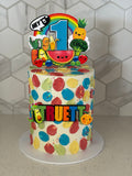 3D Cake Topper Hey Bear sensory Fruit theme