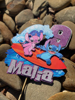 3D Cake topper Stitch and Angel theme
