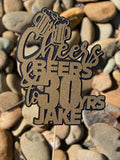 3D Cake Topper cheers and beers theme