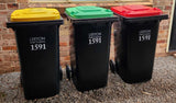 Bin Number labels 3 pack