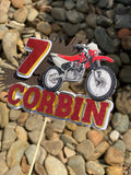 3D Cake Topper Dirt bike theme