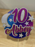 3D Cake Topper Stars and Moons Galaxy theme