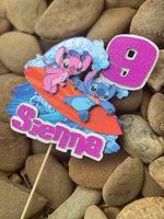 3D Cake topper Stitch and Angel theme
