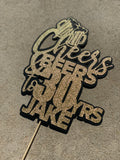 3D Cake Topper cheers and beers theme