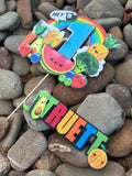 3D Cake Topper Hey Bear sensory Fruit theme