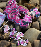 Minnie Mouse cupcake toppers 12 pack