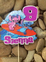 3D Cake topper Stitch and Angel theme