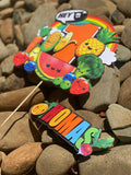 3D Cake Topper Hey Bear sensory Fruit theme