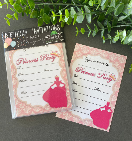 Birthday invitations- Princess theme