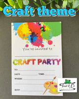 Birthday invitations- Craft theme