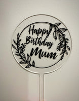 Cake Topper 12cm Round Clear