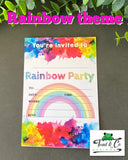 Birthday invitations- Rainbow theme