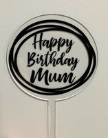 Cake Topper 15cm Round Clear