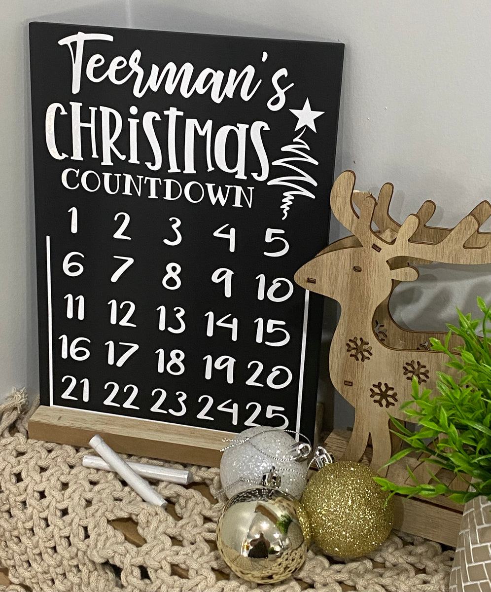 Personalised Christmas Countdown Boards – Toad and Co Designs