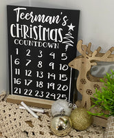Personalised Christmas Countdown Boards