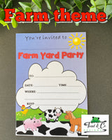 Birthday invitations- Farm theme