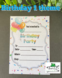 Birthday invitations- Birthday 1 theme