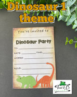 Birthday invitations- Dinosaur 1 theme