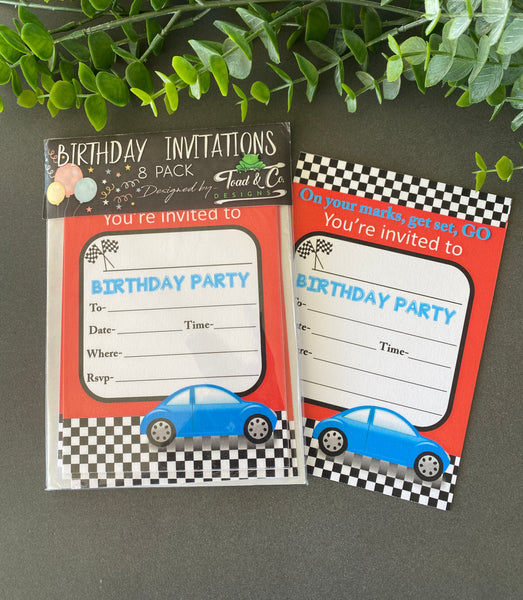 Birthday invitations- Car 1 theme