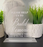 Acrylic Signs Building Memories - Arch with acrylic base