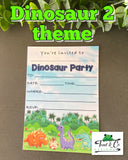 Birthday invitations- Dinosaur 2 theme